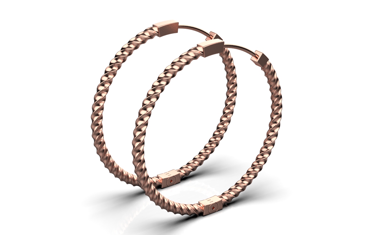Twirl XL Earrings – 18K Rose Gold Plated Sterling Silver