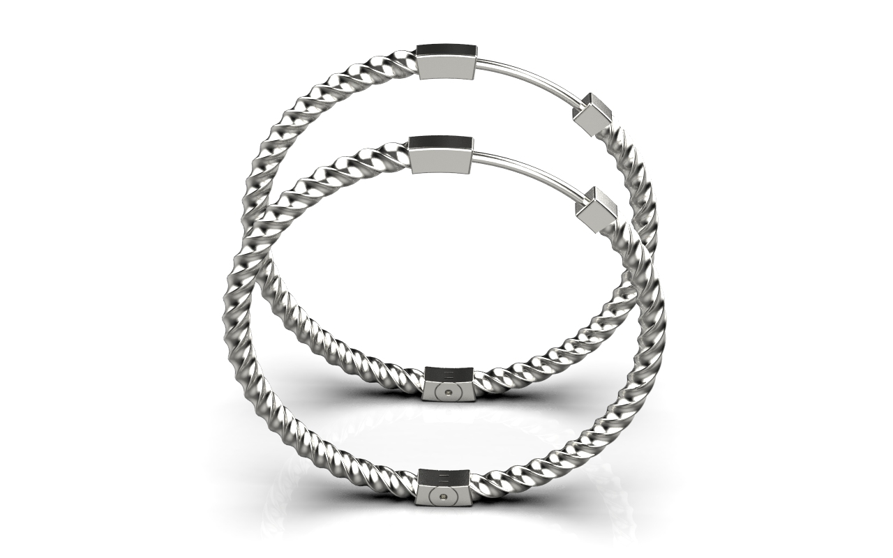 Twirl XL Earrings – Sterling Silver