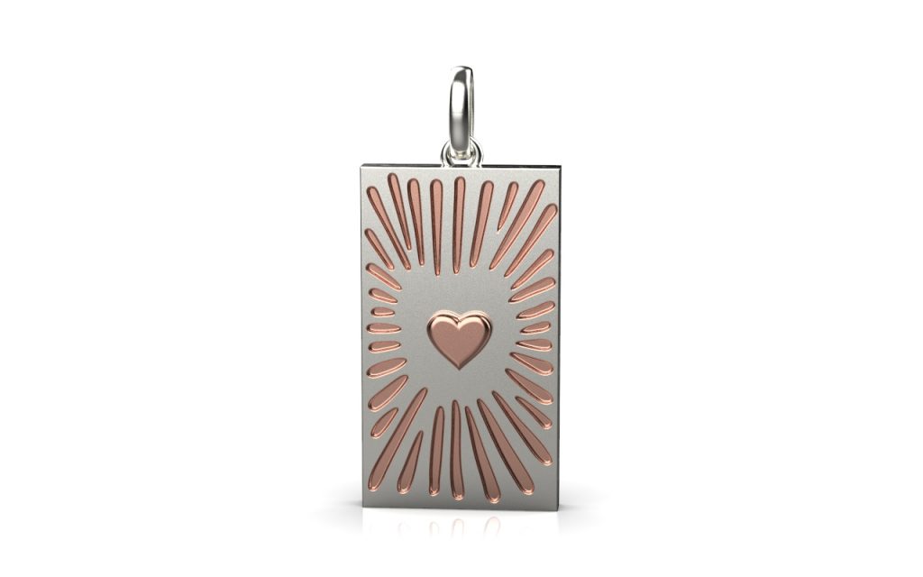 Love Pendant – 18K Rose Gold, White Gold