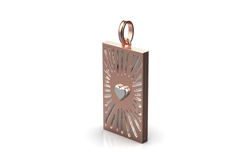 Love Pendant – 18K Rose Gold, White Gold Love Pendant – 18K Rose Gold, White Gold