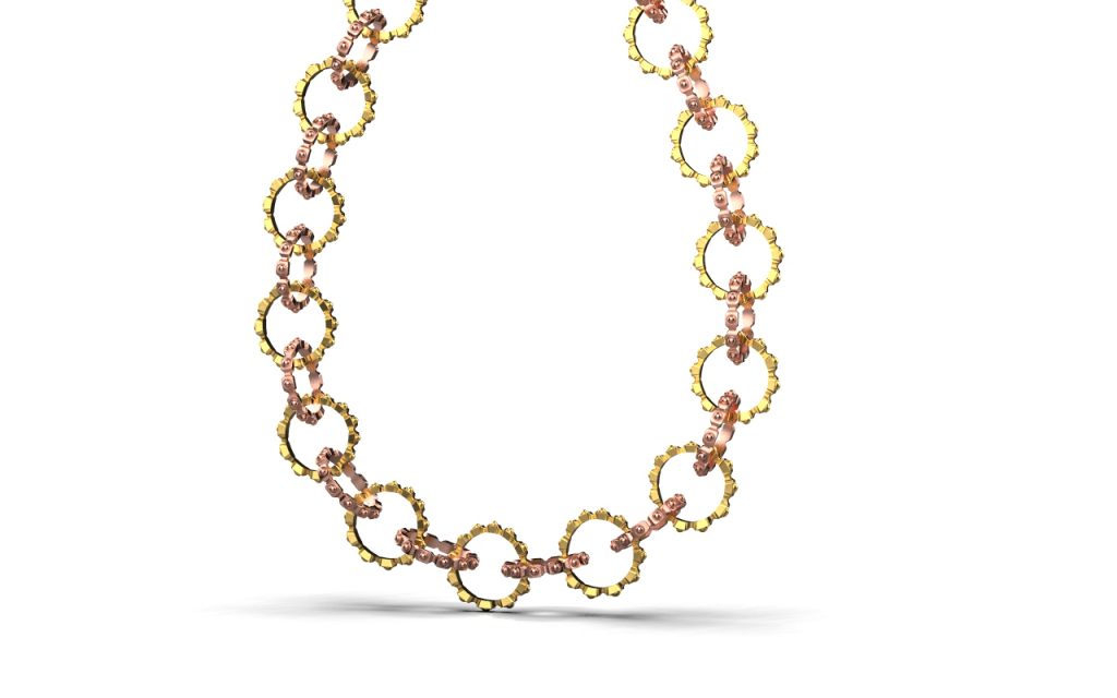 Empire Necklace – 18K Gold, Rose Gold Plated Sterling Silver