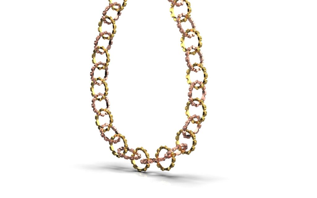 Empire Necklace – 18K Gold, Rose Gold Plated Sterling Silver