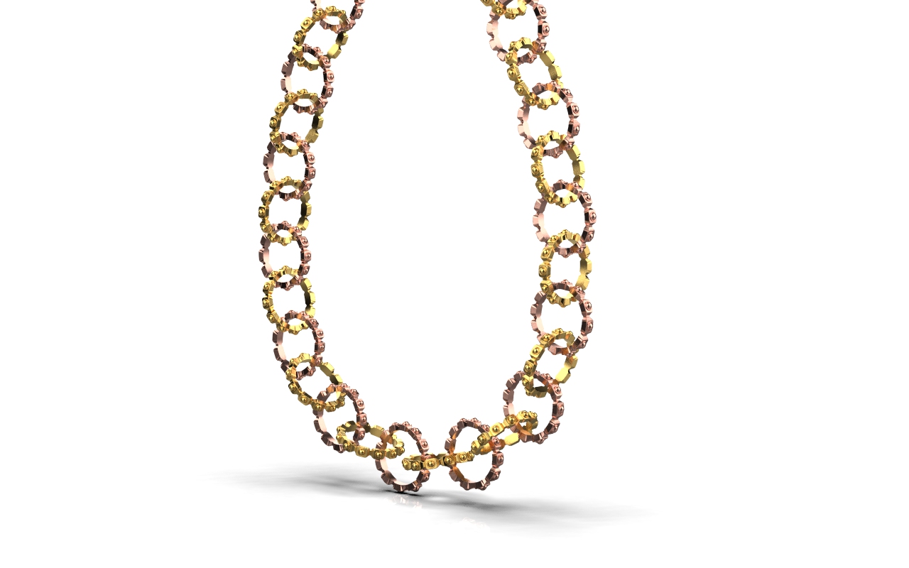 Empire Necklace – 18K Gold, Rose Gold Plated Sterling Silver