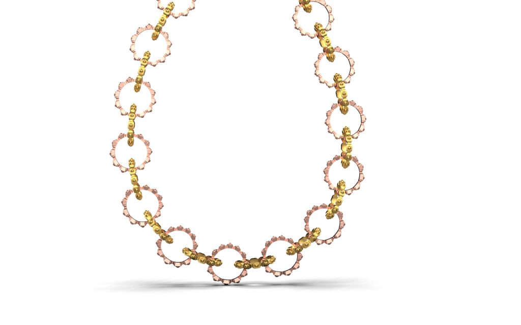 Empire Necklace – 18K Gold, Rose Gold Plated Sterling Silver