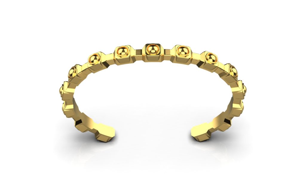 Empire Bangle – 18K Vermiel Gold