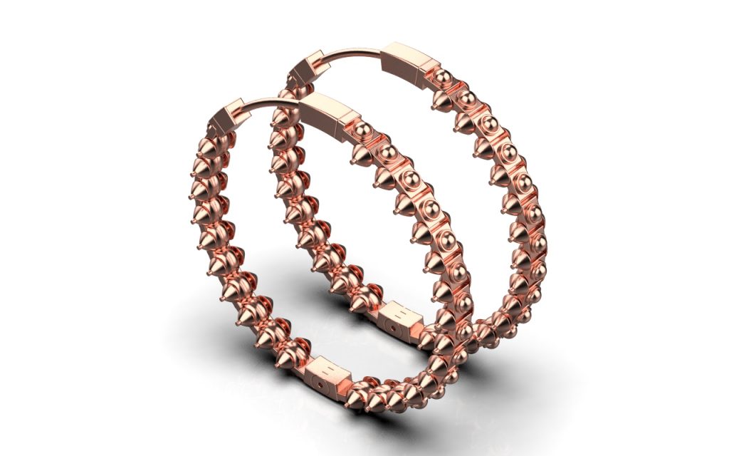 Serendipity Hoop XL Earrings – 18K Rose Gold Plated Sterling Silver