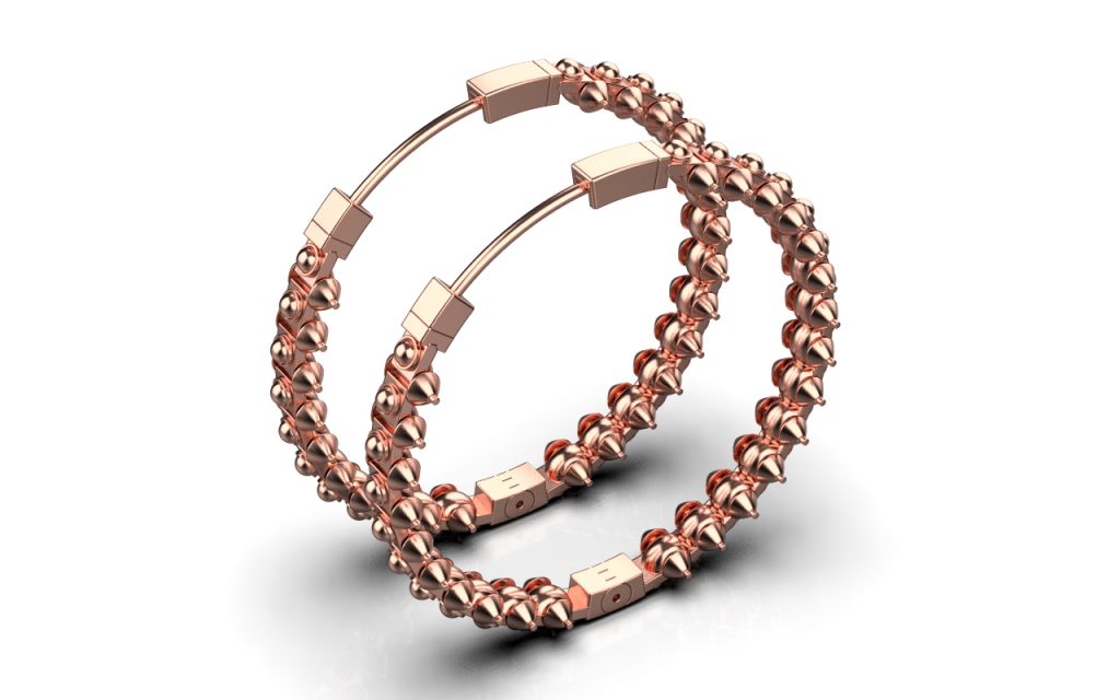 Serendipity Hoop XL Earrings – 18K Rose Gold Plated Sterling Silver