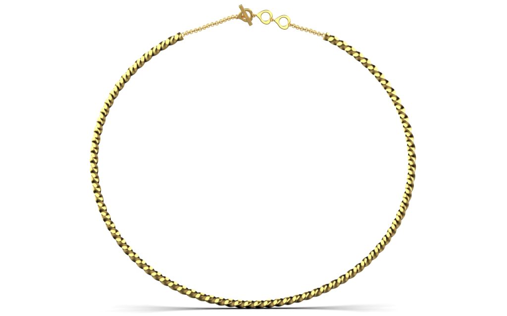 Twirl Torc Necklace – 18K Vermeil Gold