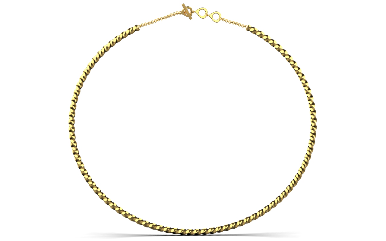 Twirl Torc Necklace – 18K Vermeil Gold