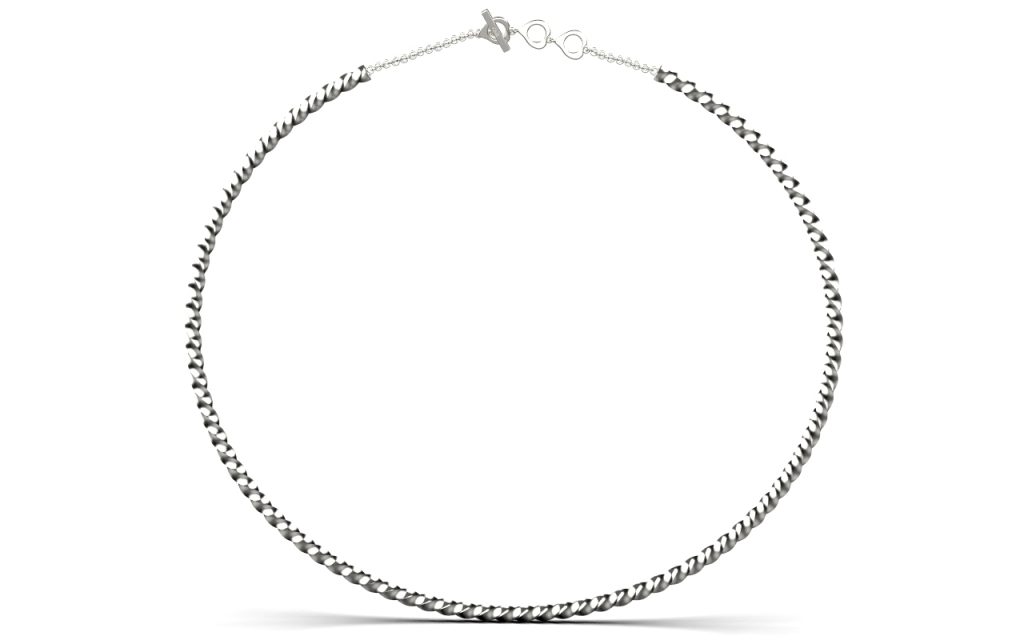 Twirl Torc Necklace – Sterling Silver
