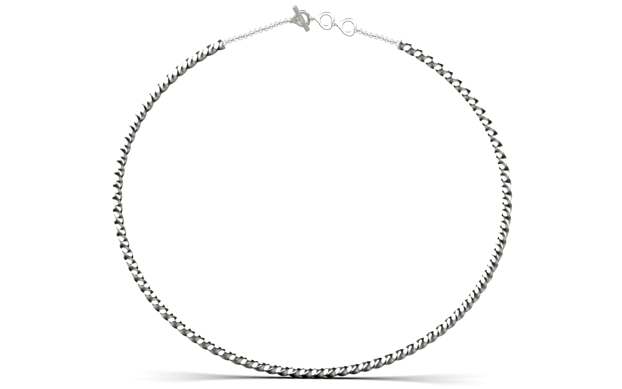 Twirl Torc Necklace – Sterling Silver
