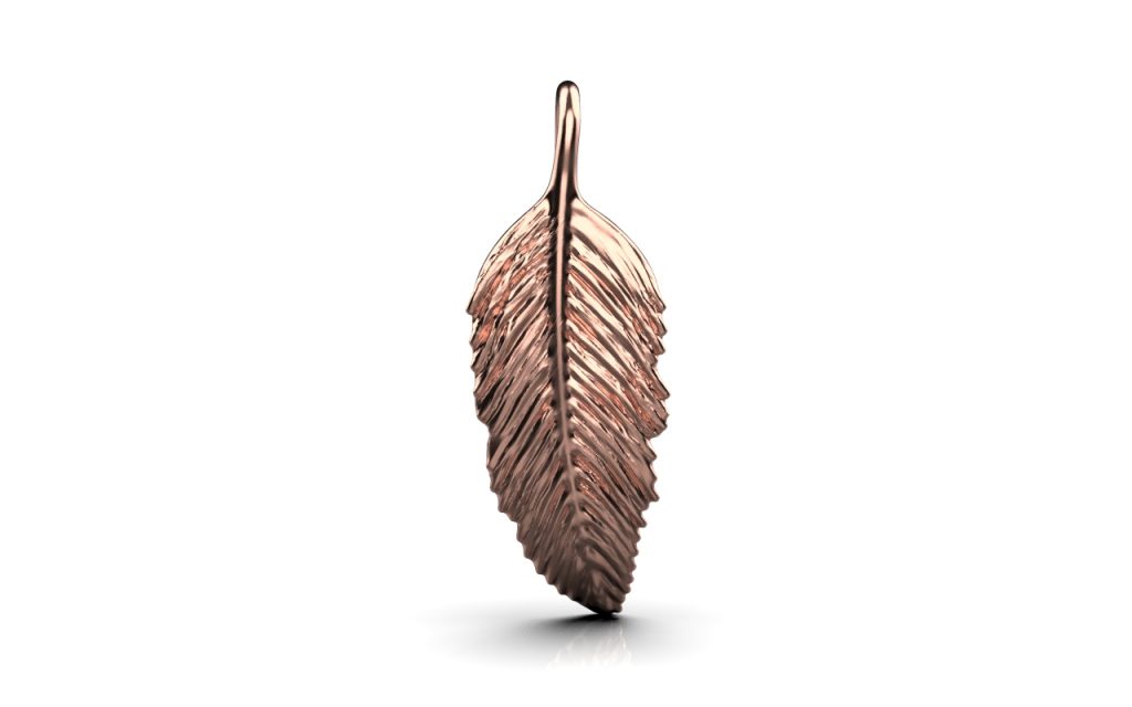 Leaf Pendant – 18K Rose Gold