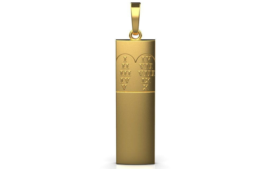 10 commandment Pendant – 18K Gold