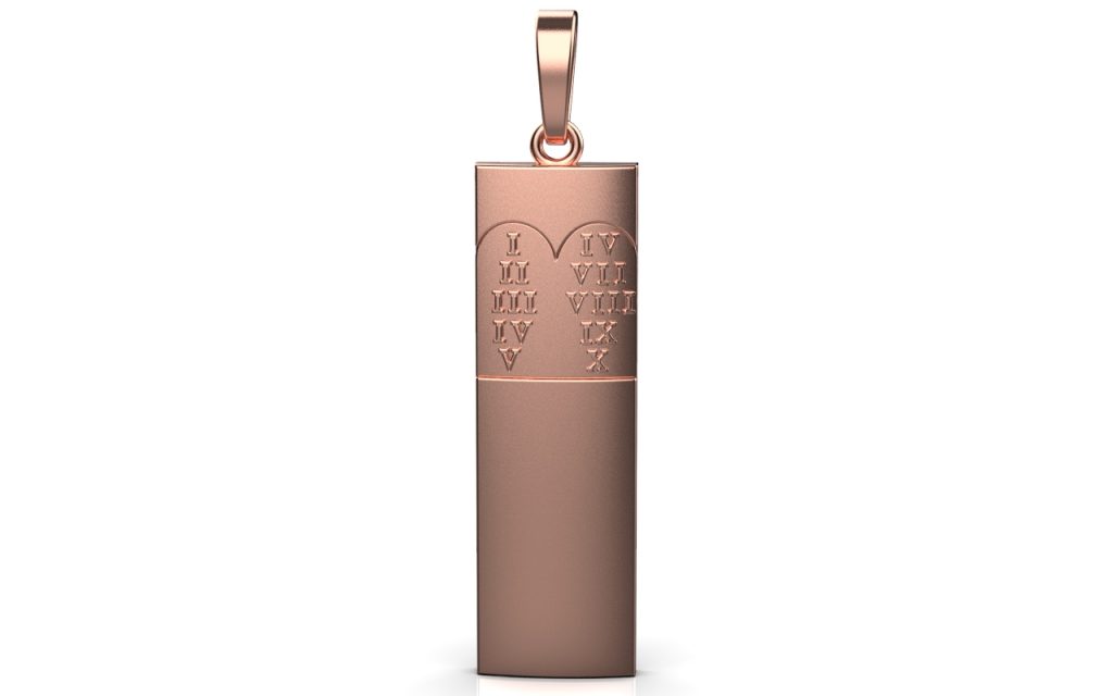 10 commandment Pendant – 18K Rose Gold