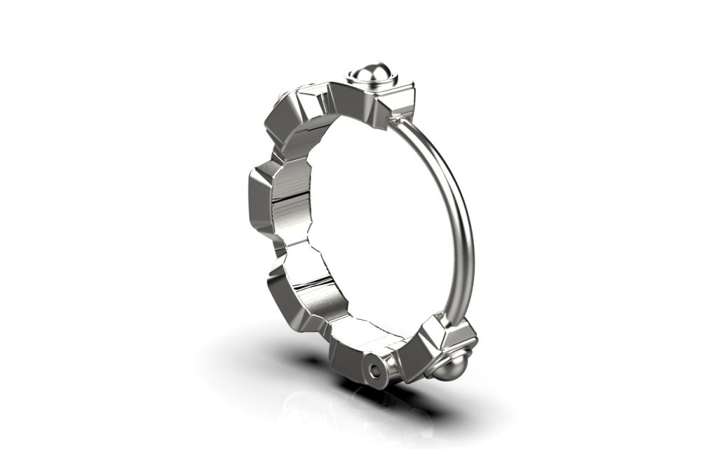 Empire Earring – 18K Sterling Silver Empire Earring – 18K Sterling Silver