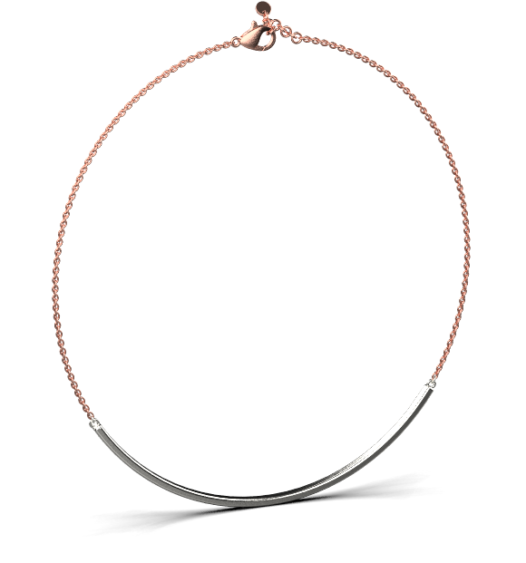Katy Necklace – 18K Rose Gold, White Gold Katy Necklace – 18K Rose Gold, White Gold