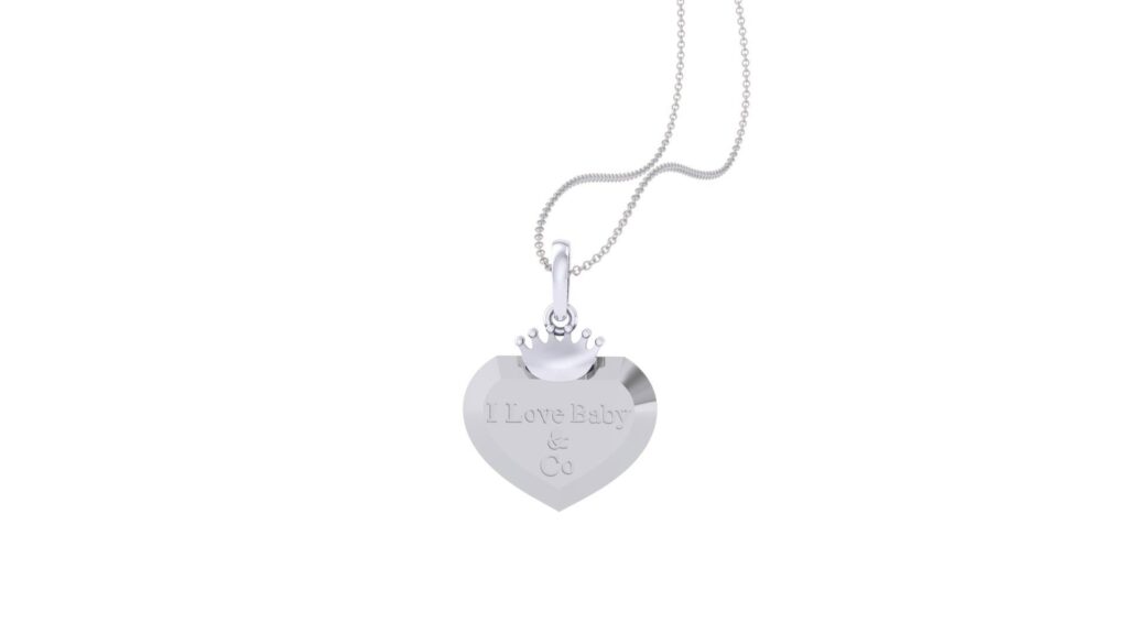 I Love Baby Pendant – Platinum