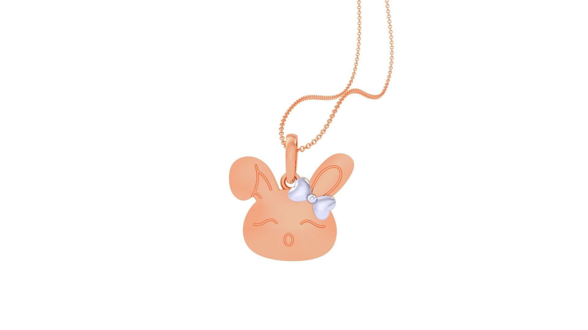 Rabbit Pendant – 18K Rose Gold