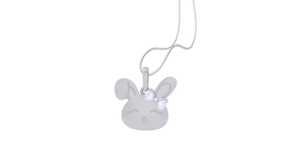 Rabbit Pendant – 18K White Gold Rabbit Pendant – 18K White Gold