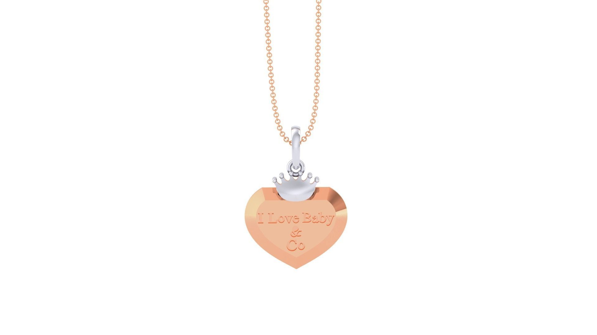 I Love Baby Pendant – 18K Rose Gold
