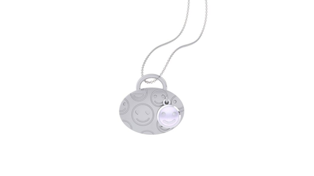 Smiley Pendant – Platinum Smiley Pendant – Platinum