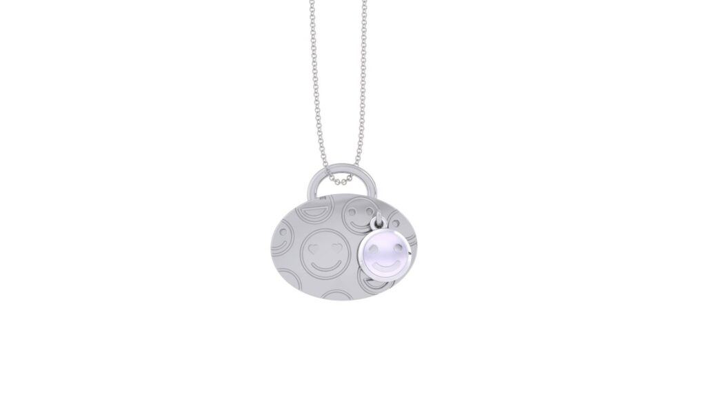 Smiley Pendant – Platinum Smiley Pendant – Platinum