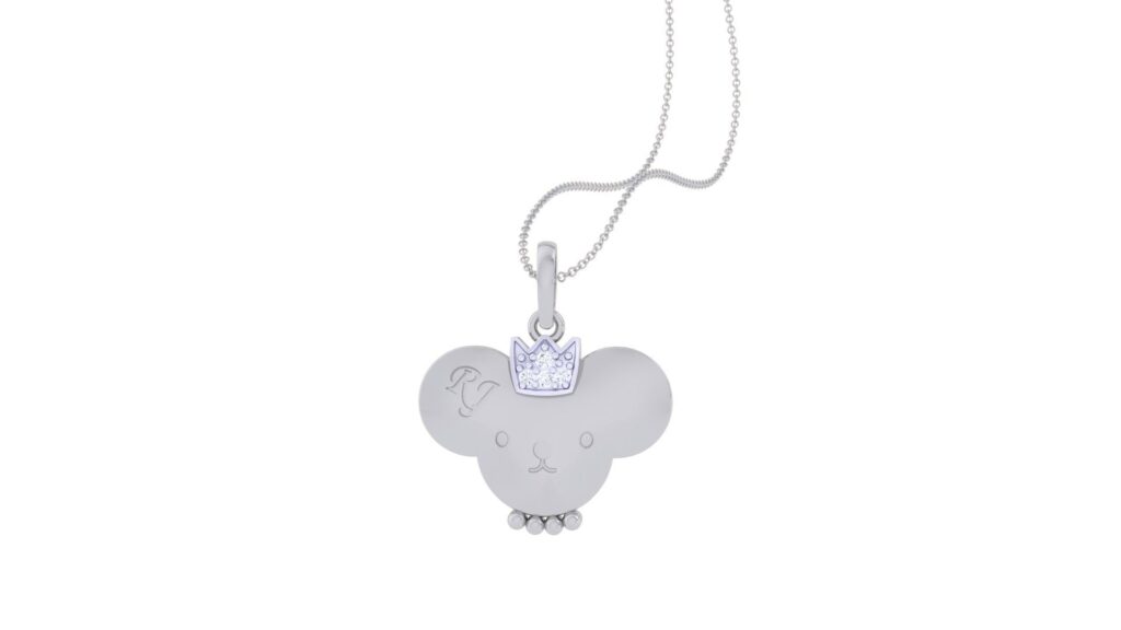 Teddy Pendant II – 18K White Gold – 0.02ct