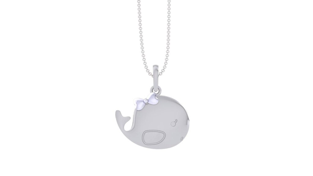 Whale Pendant – 18K White Gold Whale Pendant – 18K White Gold