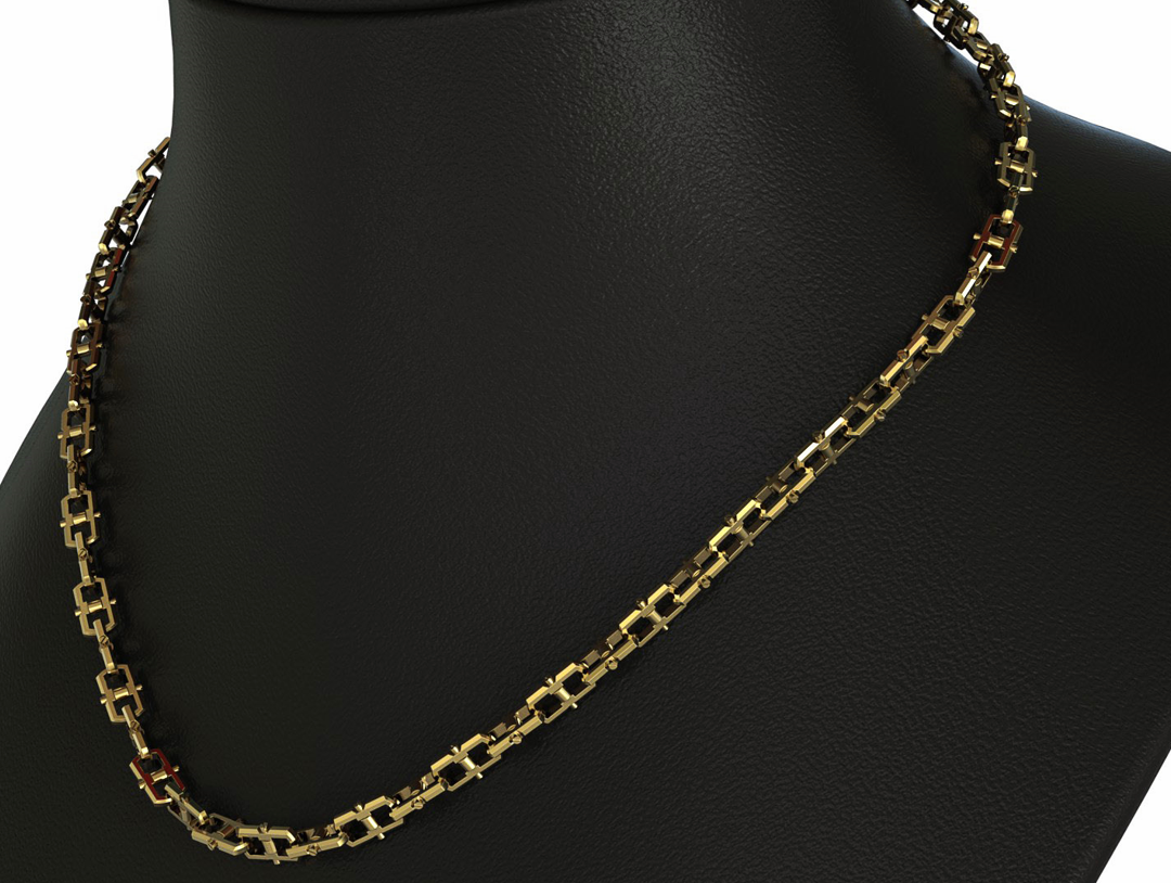 Linear Gap Necklace – 18K Vermeil Gold