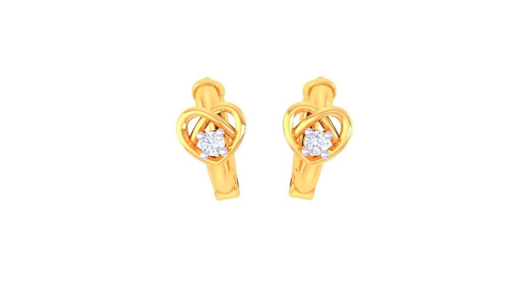 Love Hoop Earrings – 18K Gold – 0.02ct