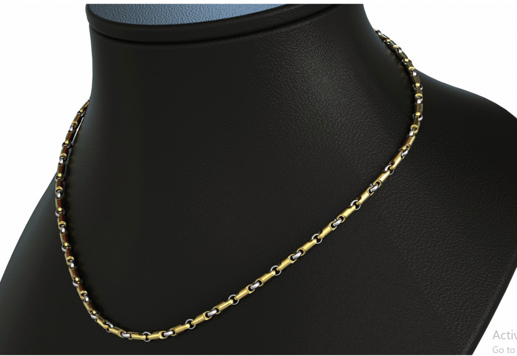 Molten Necklace – 18K Yellow Gold, White Gold