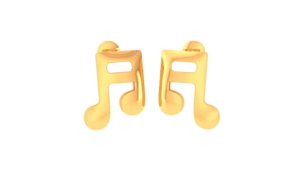 Music Note II Earrings – 18K Gold