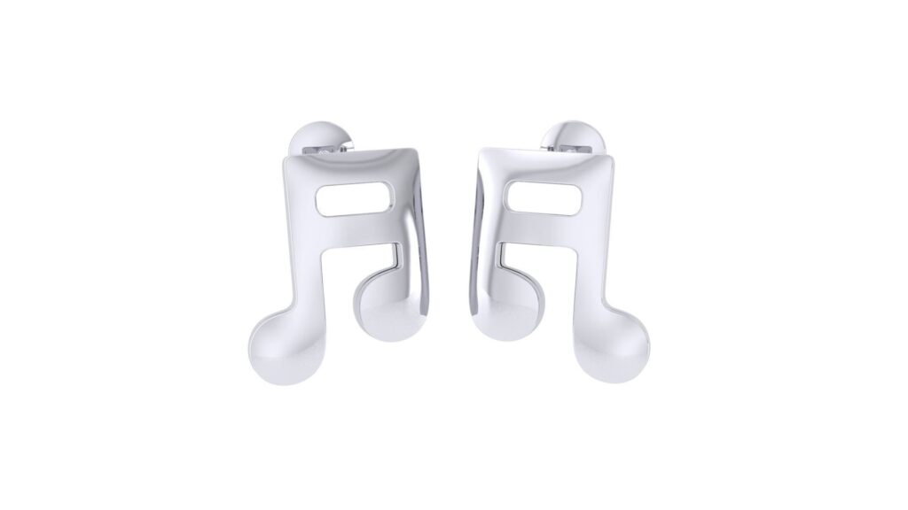 Music Note II Earrings – 18K White Gold Music Note II Earrings – 18K White Gold