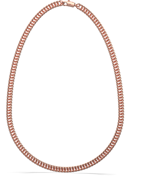 Flat Curb Chain – 18K Rose Gold
