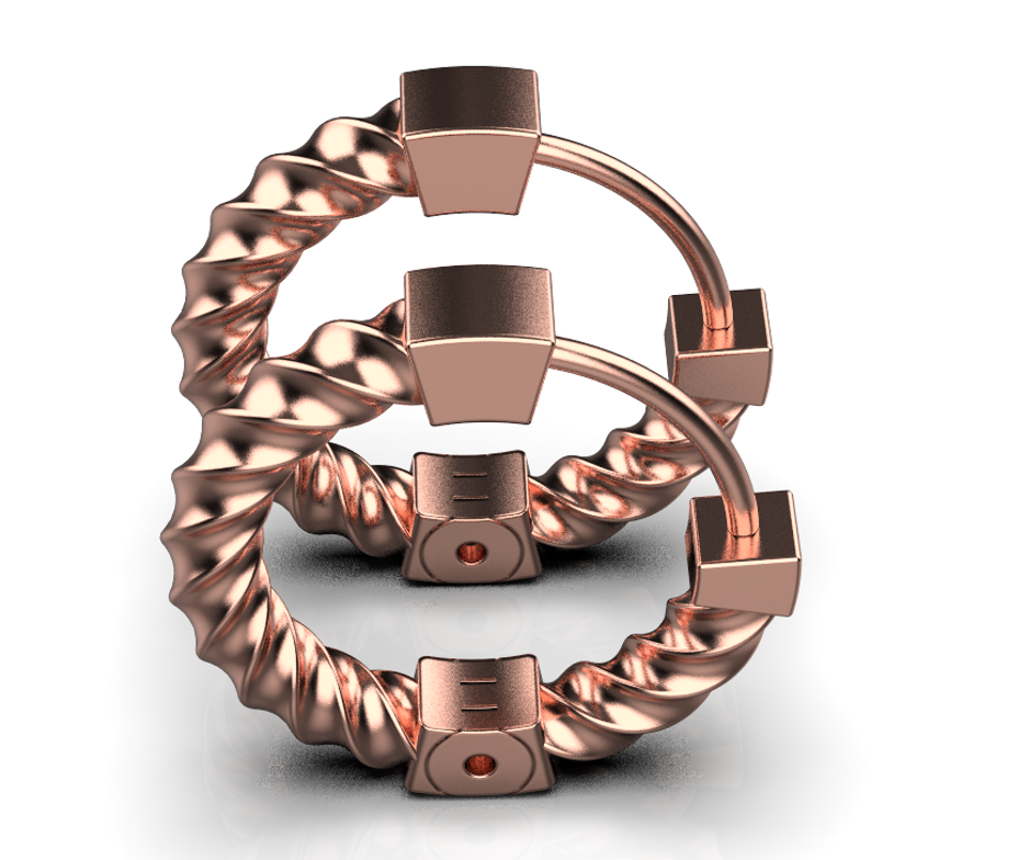 Twirl Earring – 18K Rose Gold Twirl Earring – 18K Rose Gold