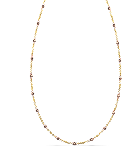 Seed Necklace -18K Gold, Rose Gold Seed Necklace -18K Gold, Rose Gold