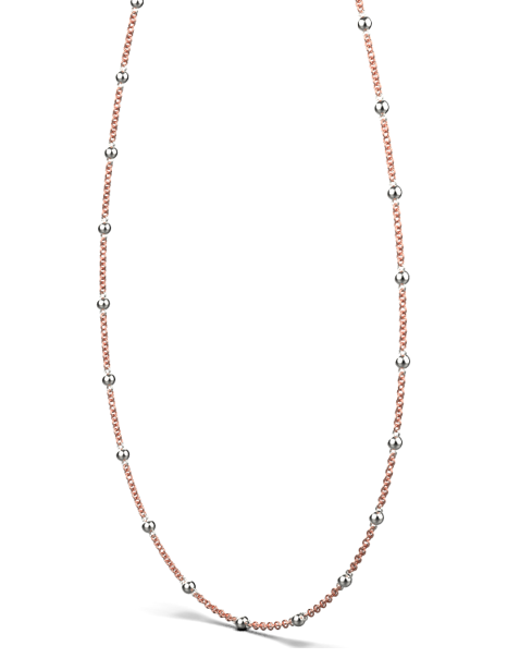 Seed Necklace – 18K Rose Gold, White Gold