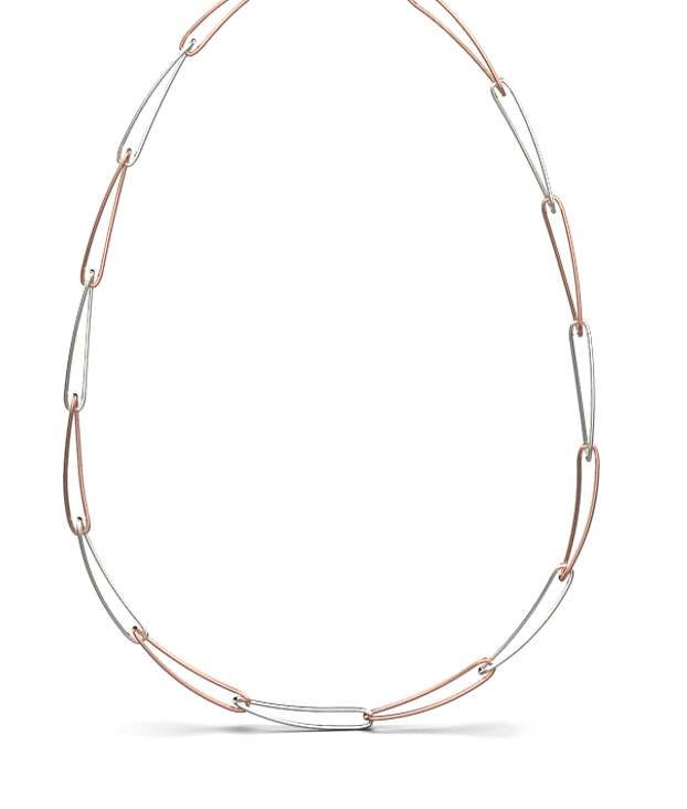 Hannah Necklace – 18K Rose Gold, White Gold