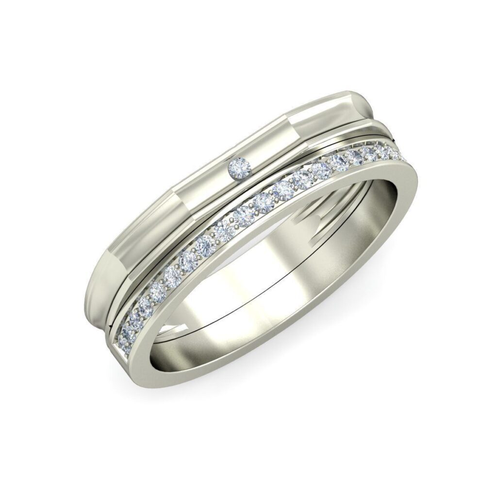 Platinum Round Cut Wedding Engagement Ring