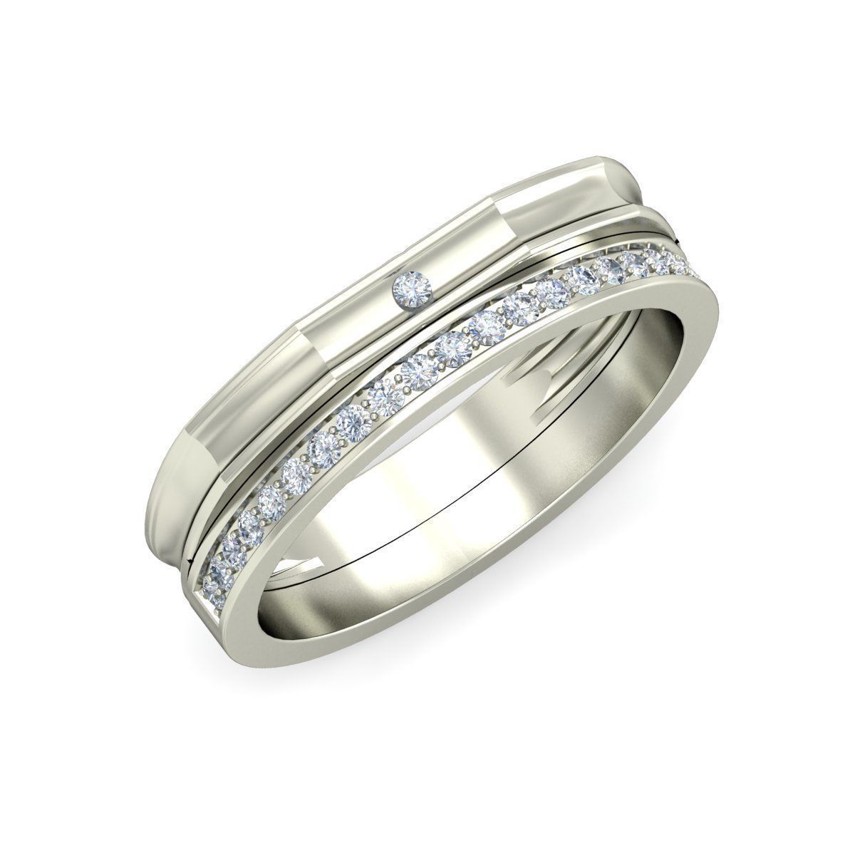 Platinum Round Cut Wedding Engagement Ring – 0.22ct