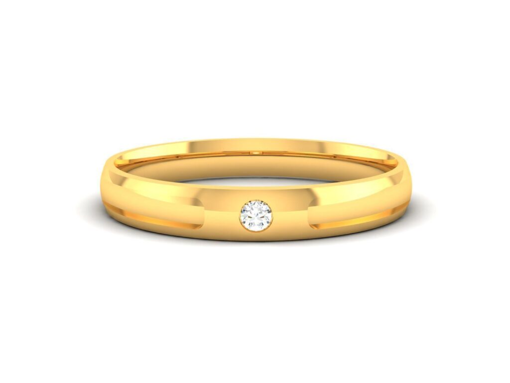 Round Brilliant Cut Wedding Engagement Ring 18K Gold- 0.030ct