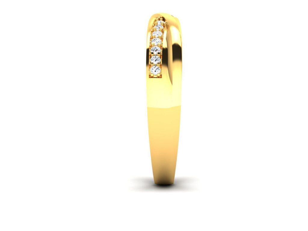 Twist Round Cut Wedding Engagement Ring 18K Gold- 0.07ct Twist Round Cut Wedding Engagement Ring 18K Gold- 0.07ct