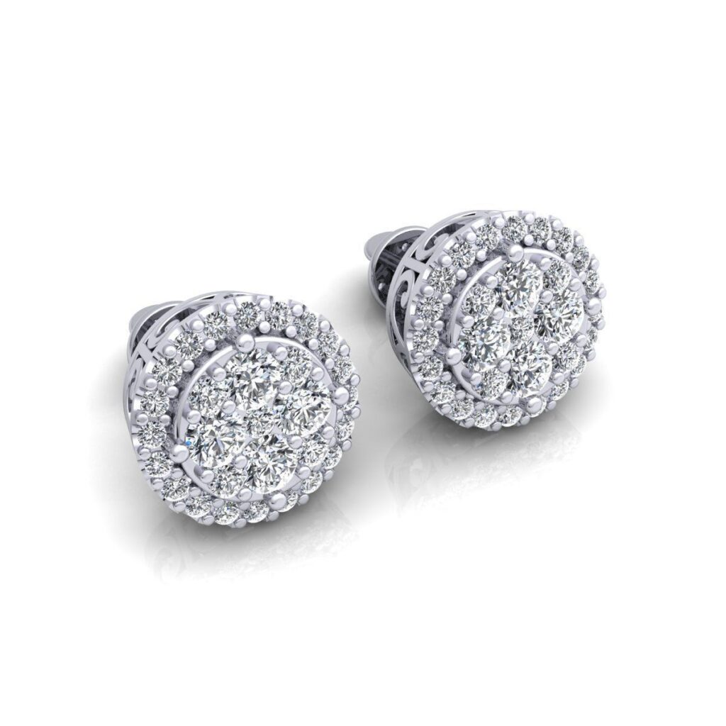 Cercle Diamond Stud Earrings – Platinum – 0.77ct Cercle Diamond Stud Earrings – Platinum – 0.77ct