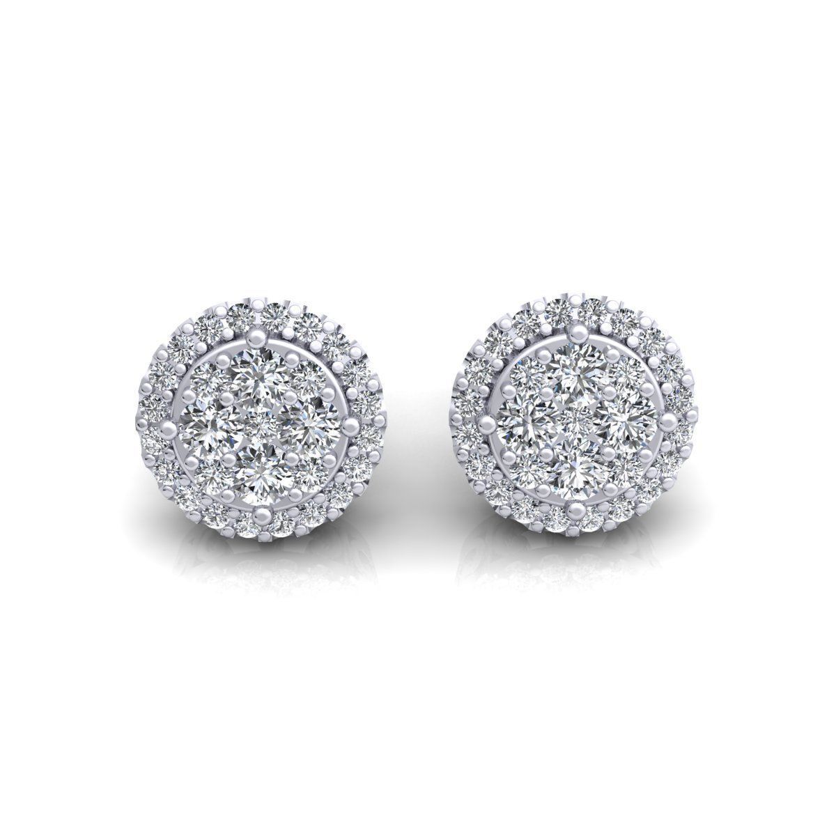 Cercle Diamond Stud Earrings – Platinum – 0.77ct