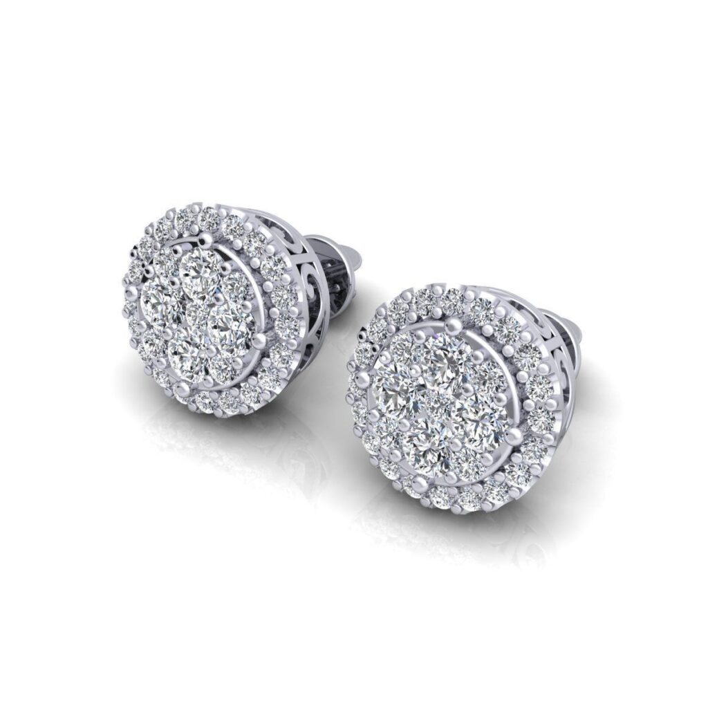 Cercle Diamond Stud Earrings – Platinum – 0.77ct Cercle Diamond Stud Earrings – Platinum – 0.77ct