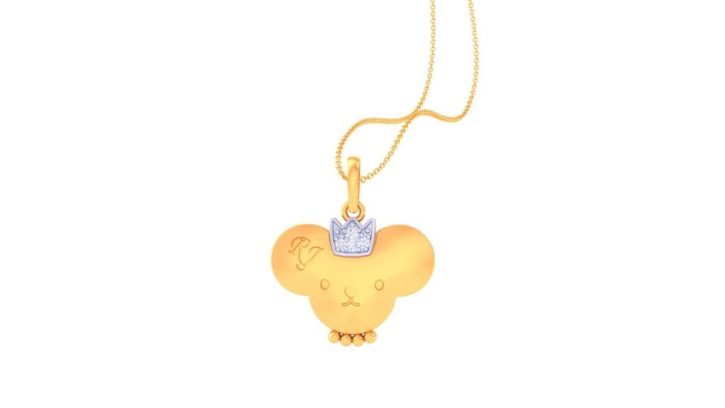 Teddy Pendant II – 18K Gold / White Gold – 0.02ct Teddy Pendant II – 18K Gold / White Gold – 0.02ct