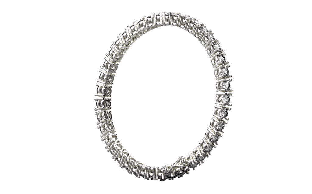Tennis Bracelet – 18K White Gold – 12.7ct