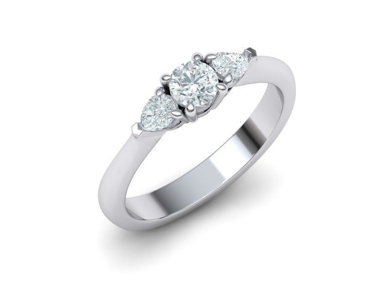 Trilogy Wedding Engagement Ring 0.59ct – Platinum Trilogy Wedding Engagement Ring 0.59ct – Platinum