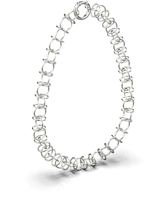Loop Chain Necklace – Sterling Silver Loop Chain Necklace – Sterling Silver