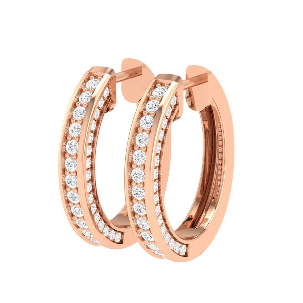 Loop Earrings – 18K Rose Gold- 1.026ct Loop Earrings – 18K Rose Gold- 1.026ct